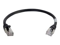 C2G Cat6a Booted Shielded (STP) Network Patch Cable - Cordon de raccordement - RJ-45 (M) pour RJ-45 (M) - 10 m - STP - CAT 6a - moulé, sans crochet, bloqué - noir 89932