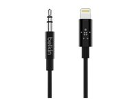 Belkin - Câble Lightning vers jack pour casque - Lightning mâle pour mini-phone stereo 3.5 mm mâle - 1.83 m - noir AV10172BT06-BLK