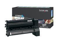 Lexmark - Cyan - original - cartouche de toner LCCP, LRP - pour Lexmark C770dn, C770dtn, C770n, C772, C772dn, C772dtn, C772n, X772e, X772es C7700CS