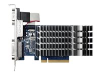 ASUS 710-2-SL - Carte graphique - GF GT 710 - 2 Go DDR3 - PCIe 2.0 - DVI, D-Sub, HDMI - san ventilateur 710-2-SL