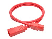 Tripp Lite 3ft Heavy Duty Power Extension Cord 15A 14 AWG C14 to C13 Red 3' - Rallonge de câble d'alimentation - IEC 60320 C14 pour IEC 60320 C13 - 91.4 cm - rouge P005-003-ARD