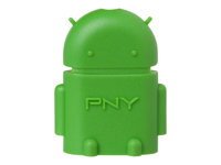 PNY OTG - Robot adapter - Adaptateur de données - USB (F) pour Micro-USB de type B (M) OTG-A2G-EF