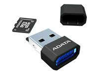 ADATA microReader Ver.3 - Lecteur de carte (microSD, microSDHC) - UHS Class 1 / Class10 - USB 2.0 - avec carte mémoire microSDHC UHS-I 32 Go AUSDH32GUICL10-RM3BKBL