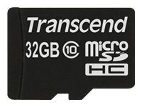 Transcend Premium - Carte mémoire flash - 32 Go - Class 10 - 200x - micro SDHC TS32GUSDC10