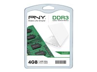 PNY Premium - DDR3 - 4 Go - SO DIMM 204 broches - 1600 MHz / PC3-12800 - CL11 - 1.5 V - mémoire sans tampon - NON ECC SOD104GBN/12800/3-SB