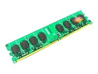 Transcend - DDR2 - module - 1 Go - DIMM 240 broches - 800 MHz / PC2-6400 - CL5 - 1.8 V - mémoire sans tampon - ECC - pour ASUS G-SURF365, M3A32, M3A78, M3N, P5E3, RS100, RS120, TS100 TS128MLQ72V8U