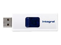 Integral Slide USB Flash Drive - Clé USB - 32 Go - USB 2.0 - blanc INFD32GBSLDWH