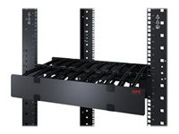 APC Horizontal Cable Manager Single-Sided with Cover - Panneau d'agencement de câbles de rack avec couvercle - noir - 2U - pour P/N: SMTL1000RMI2UC, SMX1000C, SMX1500RM2UC, SMX1500RM2UCNC, SMX750C, SMX750CNC AR8606