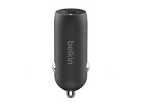 Belkin BOOST CHARGE - Adaptateur d'alimentation pour voiture - 20 Watt - Fast Charge (24 pin USB-C) - noir CCA003BTBK