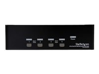 StarTech.com Switch KVM USB 2 Ecrans DVI pour 4 Ordinateurs avec Audio - Commutateur KVM - Commutateur écran-clavier-souris/audio/USB - 4 x KVM / audio / USB - 1 utilisateur local - de bureau - pour P/N: IM12D1500P, SV431RACK, SVA12M2NEUA, SVA12M5NA, USBDVI4N1A10, USBDVI4N1A6 SV431DD2DUA