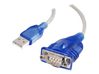C2G USB to DB9 Serial Adapter Cable - Adaptateur série - USB - RS-232 - bleu 81632