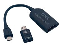 MCL Samar CG-296C/A - Adaptateur audio/vidéo - MHL / HDMI - HDMI, Micro-USB de type B (alimentation uniquement) (F) pour Micro-USB de type B (M) - 7.5 cm - pour Samsung Galaxy Note II, S II, S III CG-296C/A
