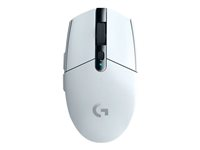 Logitech G G305 - Souris - optique - 6 boutons - sans fil - 2.4 GHz - récepteur sans fil USB - blanc 910-005292