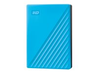 WD My Passport WDBPKJ0040BBL - Disque dur - chiffré - 4 To - externe (portable) - USB 3.2 Gen 1 - AES 256 bits - bleu WDBPKJ0040BBL-WESN