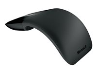 Microsoft Arc Touch Mouse - Souris - droitiers et gauchers - optique - 2 boutons - sans fil - 2.4 GHz - récepteur sans fil USB - noir RVF-00051