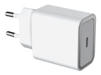 Force Power Lite - Adaptateur secteur - 100 % de plastique recyclé - 25 Watt - PD (24 pin USB-C) - blanc FPLICS1C25WPDRW