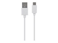 Bigben Connected - Câble USB - USB (M) pour USB-C (M) - USB 3.1 - 3 A - 1.5 m - blanc CABLE15ACW