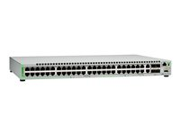 Allied Telesis CentreCOM AT-GS948MX - Commutateur - Géré - 48 x 10/100/1000 + 2 x SFP Gigabit combiné + 2 x 10 Gigabit SFP+ - de bureau, Montable sur rack AT-GS948MX-50