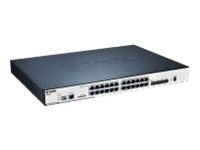 D-Link xStack DGS-3120-24PC - Commutateur - Géré - 20 x 10/100/1000 + 4 x SFP Gigabit combiné - de bureau - PoE DGS-3120-24PC/SI