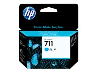 HP 711 - 29 ml - cyan - original - DesignJet - cartouche d'encre - pour DesignJet T100, T120, T120 ePrinter, T125, T130, T520, T520 ePrinter, T525, T530 CZ130A