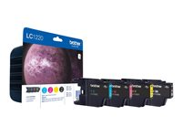 Brother LC1220VALBP - Pack de 4 - noir, jaune, cyan, magenta - original - blister - cartouche d'encre - pour Brother DCP-J525, DCP-J725, DCP-J925, MFC-J430, MFC-J625, MFC-J825; MyMio MFC-J825 LC1220VALBP