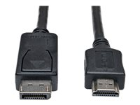 Eaton Tripp Lite Series DisplayPort to HDMI Adapter Cable (M/M), 6 ft. (1.8 m) - Câble adaptateur - DisplayPort mâle pour HDMI mâle - 1.8 m - noir P582-006