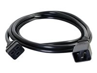 C2G 16 AWG 250 Volt 16 Amp Power Extension Cord - Rallonge de câble d'alimentation - IEC 60320 C20 pour IEC 60320 C19 - CA 250 V - 1 m - moulé - noir 80622