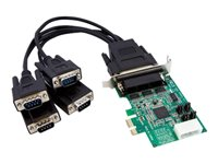 StarTech.com Carte PCI Express natif a 4 ports serie DB9 RS232 - Adaptateur PCIe serie a faible encombrement avec UART 16950 - Adaptateur série - PCIe profil bas - RS-232 x 4 PEX4S952LP