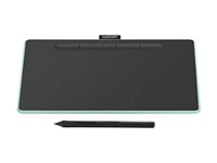 Stylet créatif Wacom Intuos Moyen - Numériseur - 21.6 x 13.5 cm - électromagnétique - 4 boutons - sans fil, filaire - USB, Bluetooth - vert pistache CTL-6100WLE-S