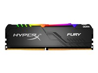 HyperX FURY RGB - DDR4 - kit - 32 Go: 2 x 16 Go - DIMM 288 broches - 2400 MHz / PC4-19200 - CL15 - 1.2 V - mémoire sans tampon - non ECC - noir HX424C15FB3AK2/32