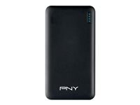 PNY PowerPack Slim 20000 - Banque d'alimentation - 20000 mAh - 3.4 A - 2 connecteurs de sortie (USB) - sur le câble : Micro-USB - noir P-B20000-14SLMK01-RB