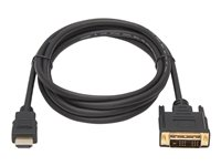 Eaton Tripp Lite Series HDMI to DVI Adapter Cable (HDMI to DVI-D M/M), 6 ft. (1.8 m) - Câble adaptateur - DVI-D mâle pour HDMI mâle - 1.8 m - double blindage - noir P566-006
