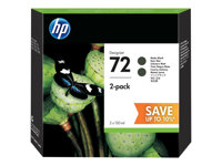 HP 72 - Pack de 2 - 130 ml - haute capacité - noir mat - originale - cartouche d'encre - pour DesignJet HD Pro MFP, SD Pro MFP, T1100, T1120, T1200, T1300, T2300, T770, T790, T795 P2V33A