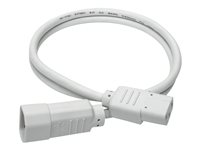 Tripp Lite 3ft Computer Power Extension Cord 10A 18 AWG C14 to C13 White 3' - Rallonge de câble d'alimentation - IEC 60320 C14 pour IEC 60320 C13 - CA 100-250 V - 10 A - 91.4 cm - blanc P004-003-AWH