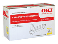 OKI - Jaune - original - kit tambour - pour C5550 MFP, 5800dn, 5800Ldn, 5800n, 5900cdtn, 5900dn, 5900dtn, 5900n 43381721