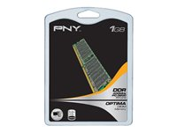 PNY - DDR - 1 Go - DIMM 184 broches - 400 MHz / PC3200 - mémoire sans tampon - NON ECC DIMM101GBN/3200-SB