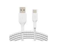 Belkin BOOST CHARGE - Câble USB - 24 pin USB-C (M) pour USB (M) - 3 m - blanc CAB002BT3MWH