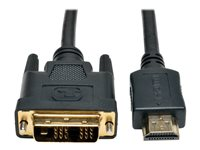 Eaton Tripp Lite Series HDMI to DVI Cable, Digital Monitor Adapter and Video Converter (HDMI to DVI-D M/M), 3 ft. (0.91 m) - Câble adaptateur - liaison simple - HDMI mâle pour DVI-D mâle - 91.4 cm - double blindage - noir P566-003