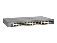 NETGEAR ProSafe GS752TP - Commutateur - L3 Lite - Géré - 8 x 10/100/1000 (PoE+) + 40 x 10/100/1000 (PoE) + 4 x SFP - Ordinateur de bureau, Montable sur rack - PoE+ GS752TP-100EUS