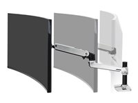 Ergotron LX - Kit de montage (bras articulé, fixation par pince pour bureau, adaptateur d'extension, base pour montage de passe-câble, poteau de 7") - pour Écran LCD - aluminium poli - Taille d'écran : jusqu'à 34 pouces 45-241-026