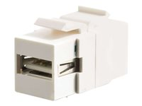 C2G Snap-In USB A/B Female Keystone Insert Module - Boîtier modulaire (couplage) - USB - blanc 81300