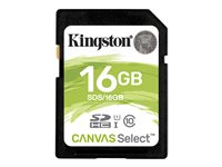 Kingston Canvas Select - Carte mémoire flash - 16 Go - UHS-I U1 / Class10 - SDHC UHS-I SDS/16GB