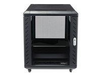 StarTech.com Armoire serveur non assemblee avec roulettes 12U 91 cm - Rack armoire - noir - 12U - 36" RK1236BKF