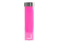 Urban Factory Power Bank Lipstick 3000 mAh Pink - Banque d'alimentation - 3000 mAh - 1 A - rose BCA31UF