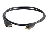 C2G Value Series 1m High Speed HDMI to HDMI Mini Cable with Ethernet - 4K - UltraHD - Câble HDMI avec Ethernet - HDMI mâle pour 19 pin mini HDMI Type C mâle - 1 m - noir 82007