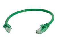 C2G Cat5e Booted Unshielded (UTP) Network Patch Cable - Cordon de raccordement - RJ-45 (M) pour RJ-45 (M) - 50 cm - UTP - CAT 5e - moulé, sans crochet, bloqué - vert 83200