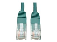 Tripp Lite 7ft Cat5e / Cat5 350MHz Molded Patch Cable RJ45 M/M Green 7' - Cordon de raccordement - RJ-45 (M) pour RJ-45 (M) - 2.1 m - UTP - CAT 5e - moulé, bloqué - vert N002-007-GN