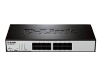 D-Link DES 1016D - Commutateur - non géré - 16 x 10/100 - de bureau, Montable sur rack DES-1016D