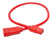 Tripp Lite 2ft Heavy Duty Power Extension Cord 15A 14 AWG C14 to C13 Red 2' - Rallonge de câble d'alimentation - IEC 60320 C14 pour IEC 60320 C13 - 61 cm - rouge P005-002-ARD