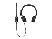 Microsoft Modern USB Headset - Micro-casque - sur-oreille - filaire - USB - noir - commercial - Certifié pour Microsoft Teams 8JN-00002